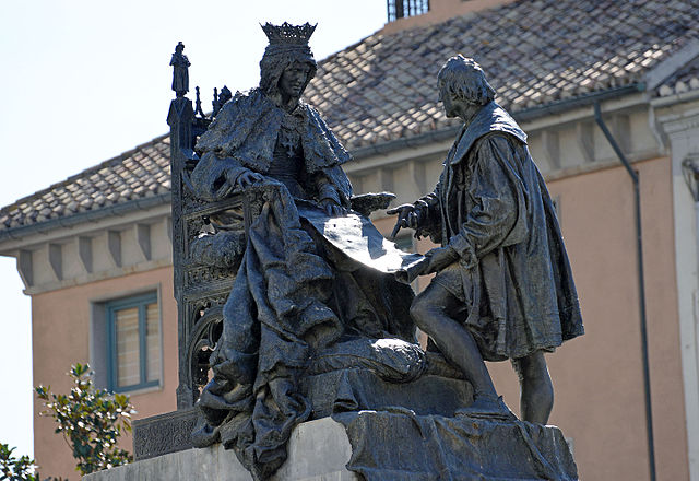 Monumento a Isabel La Católica y Cristóbal Colón. Obra de Mariano Benlliure ubicada en Granada que conmemora la firma de las Capitulaciones de Santa Fé.