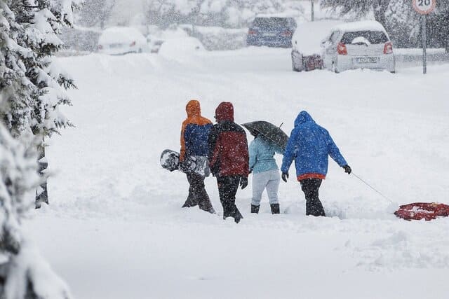 La borrasca Filomena dejó en Madrid espesores de nieve de entre 30 y 50 cm.